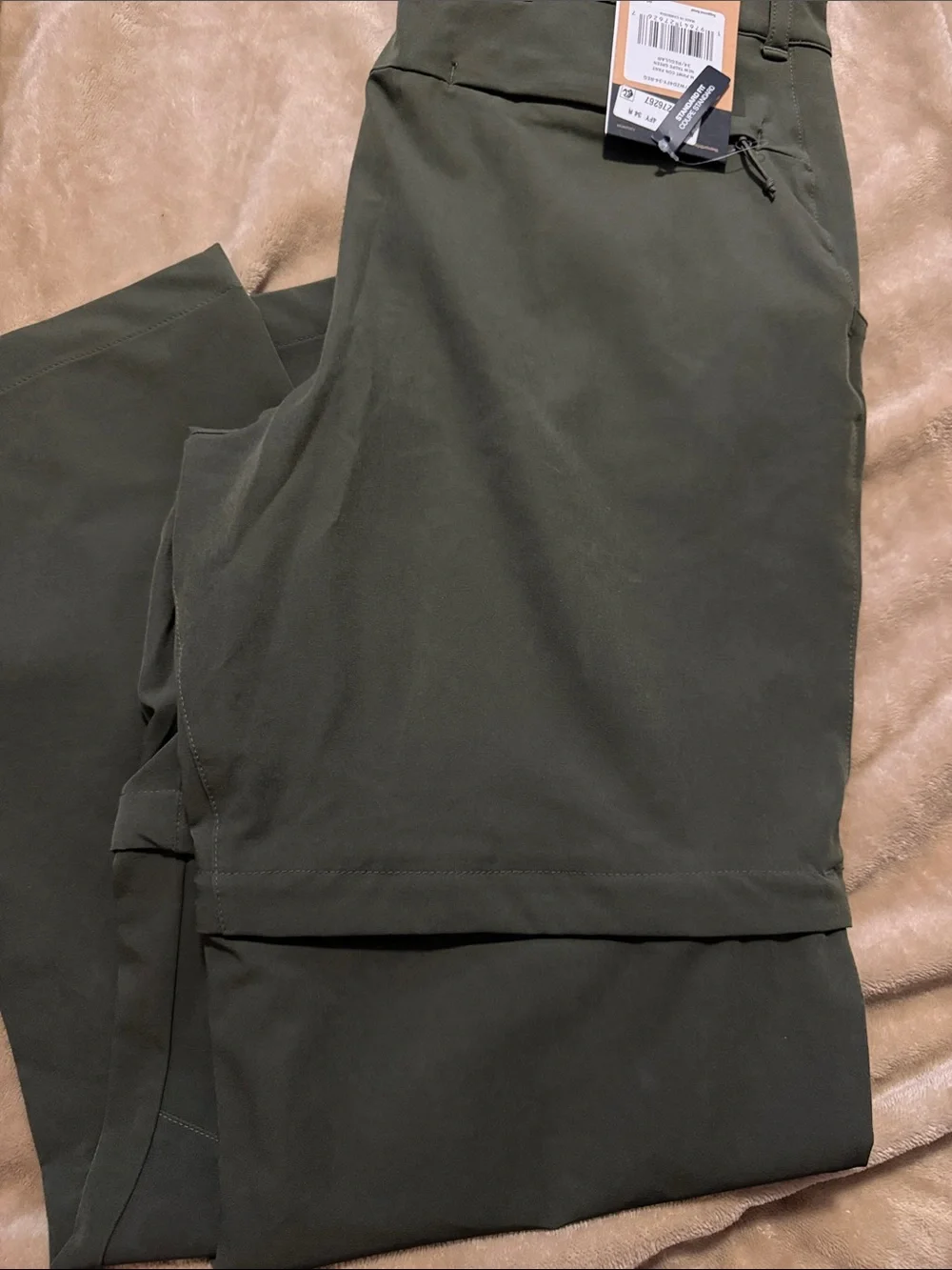 North Face Men's Olive Convertible Pants - NWT